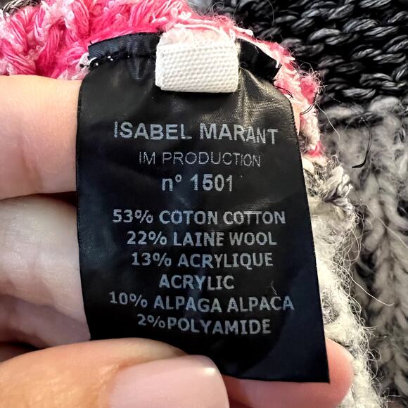 Etoile Isabel Marant Pit Striped Bateau Sweater in Fuchsia size 38 S SW - Picture 6 of 8